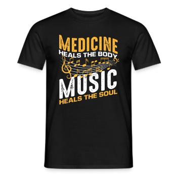 Musique Notes Professeur de musique Cadeau - T-shirt homme - noir - Devant - AI Model Male 178 light (178cm)