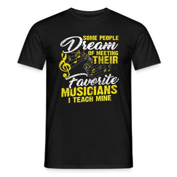 Musik Musiklehrer - Männer T-Shirt - Schwarz - Vorne - AI Model Male 178 light (178cm)