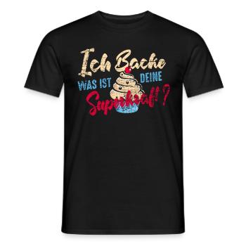 Bäcker Superkraft - Männer T-Shirt - Schwarz - Vorne - AI Model Male 178 light (178cm)