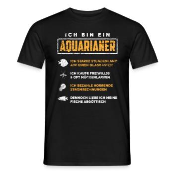 Aquarianer Aquarium Aquaristik - Männer T-Shirt - Schwarz - Vorne - AI Model Male 178 light (178cm)