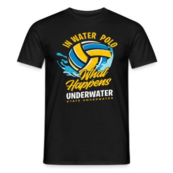 Water Polo Under Water Gift Idea - Men's T-Shirt - black - Front - AI Model Male 178 light (178cm)