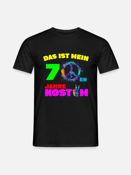 Mein 70er Jahre Kostüm - Männer T-Shirt - Schwarz