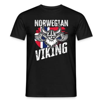 Norwegen Wikinger - Männer T-Shirt - Schwarz - Vorne - AI Model Male 178 light (178cm)