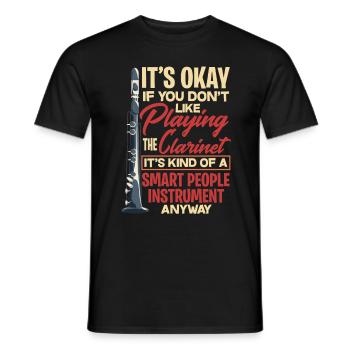 Clarinet musical instrument - Men's T-Shirt - black - Front - AI Model Male 178 light (178cm)