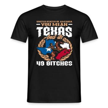 Texas États-Unis d'Amérique cadeau - T-shirt homme - noir - Devant - AI Model Male 178 light (178cm)