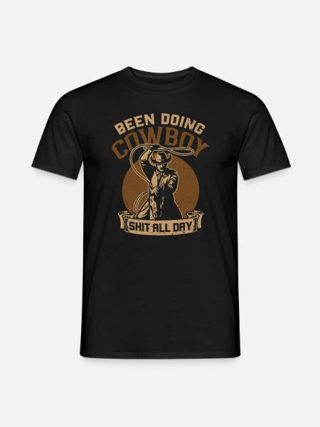 Cowboy Lasso Roping - Men's T-Shirt - black