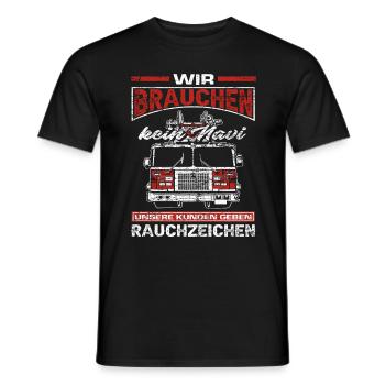 Feuerwehr Rauchzeichen - Männer T-Shirt - Schwarz - Vorne - AI Model Male 178 light (178cm)