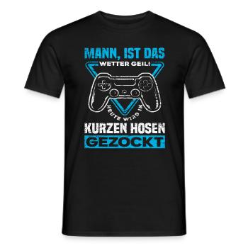Gamer Sommer Lustiger Spruch - Männer T-Shirt - Schwarz - Vorne - AI Model Male 178 light (178cm)