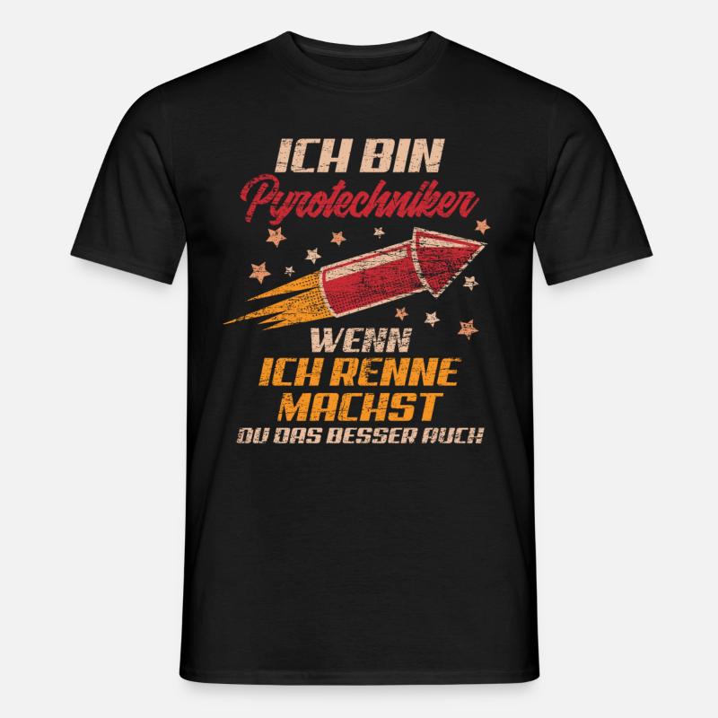 Pyrotechniker Rennen - Männer T-Shirt - Schwarz