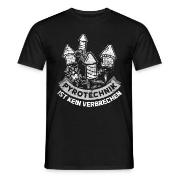 Pyrotechnik Verbrechen - Männer T-Shirt - Schwarz - Vorne - AI Model Male 178 light (178cm)