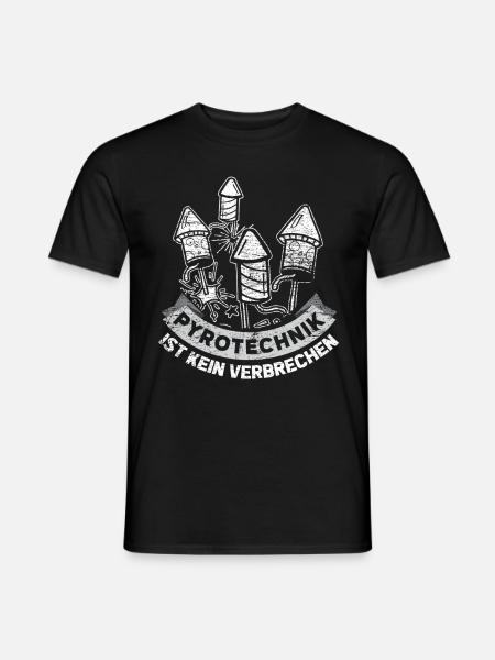 Pyrotechnik Verbrechen - Männer T-Shirt - Schwarz