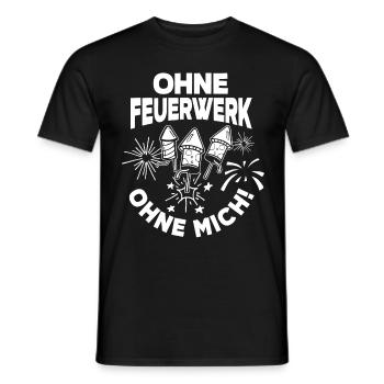 Pyrotechnik Feuerwerk Rakete Feuerwerker - Männer T-Shirt - Schwarz - Vorne - AI Model Male 178 light (178cm)