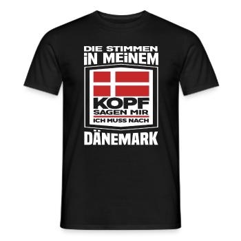 Dänemark Stimmen - Männer T-Shirt - Schwarz - Vorne - AI Model Male 178 light (178cm)