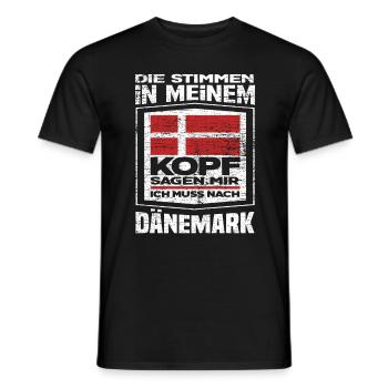 Dänemark Stimmen - Männer T-Shirt - Schwarz - Vorne - AI Model Male 178 light (178cm)
