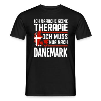 Dänemark Therapie - Männer T-Shirt - Schwarz - Vorne - AI Model Male 178 light (178cm)