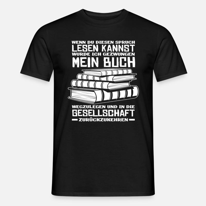 Bücher Lesen Gesellschaft - Männer T-Shirt - Schwarz