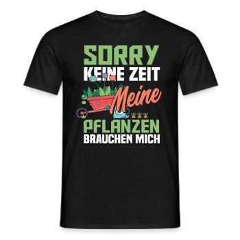 Gärtner Zeit Gärtnerei Flora - Männer T-Shirt - Schwarz - Vorne - AI Model Male 178 light (178cm)