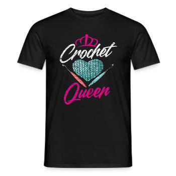 Crochet queen - Men's T-Shirt - black - Front - AI Model Male 178 light (178cm)