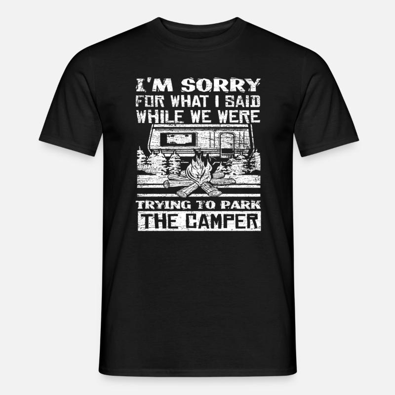 Camper Wohnwagen - Männer T-Shirt - Schwarz