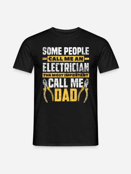 Electrician dad - Men's T-Shirt - black