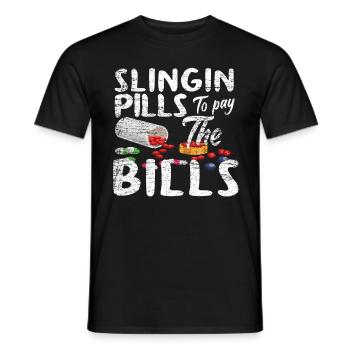 Pharmacien - T-shirt homme - noir - Devant - AI Model Male 178 light (178cm)