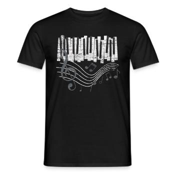 Piano Klavier - T-shirt homme - noir - Devant - AI Model Male 178 light (178cm)