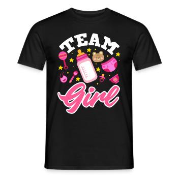 Team Girl Gender Reveal Baby Party - T-shirt homme - noir - Devant - AI Model Male 178 light (178cm)