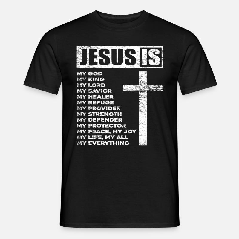 Jesus Gott - Männer T-Shirt - Schwarz