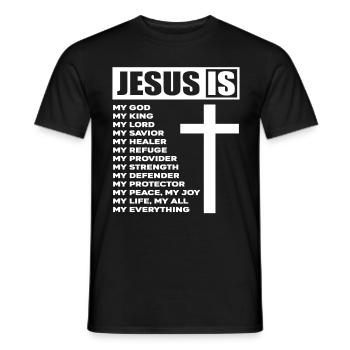 Jesus Ist Mein Alles - Männer T-Shirt - Schwarz - Vorne - AI Model Male 178 light (178cm)