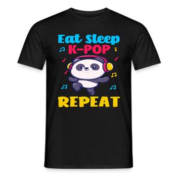 K-Pop Kpop Musik Korea Asien Fan - Männer T-Shirt - Schwarz - Vorne - AI Model Male 178 light (178cm)
