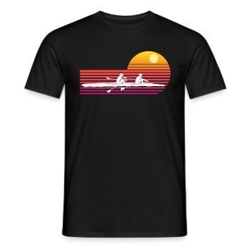Cadeau d'aviron vintage - T-shirt homme - noir - Devant - AI Model Male 178 light (178cm)
