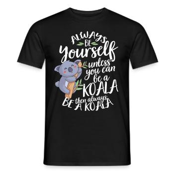 Koala - Men's T-Shirt - black - Front - AI Model Male 178 light (178cm)