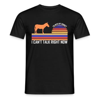 Esel - Männer T-Shirt - Schwarz - Vorne - AI Model Male 178 light (178cm)