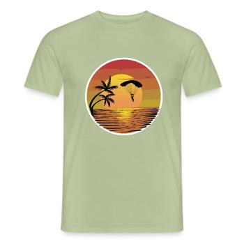 Parachute - T-shirt homme - vert sauge - Devant - AI Model Male 178 light (178cm)