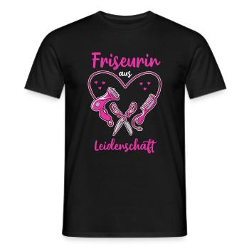 Friseurin aus Leidenschaft - Friseurin Geschenk - Männer T-Shirt - Schwarz - Vorne - AI Model Male 178 light (178cm)