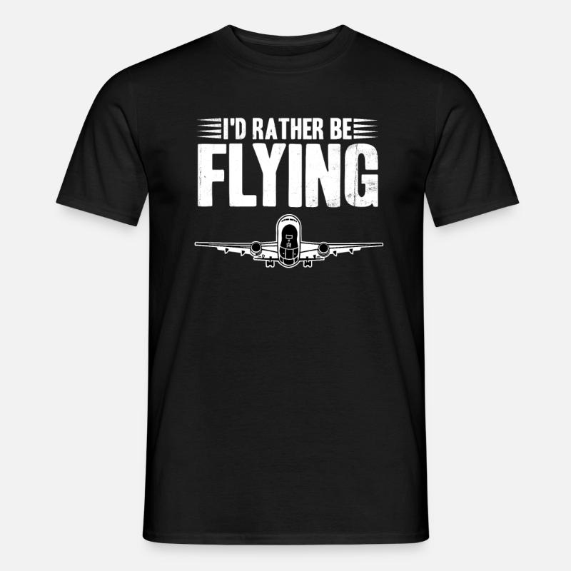 Flugzeug - Männer T-Shirt - Schwarz