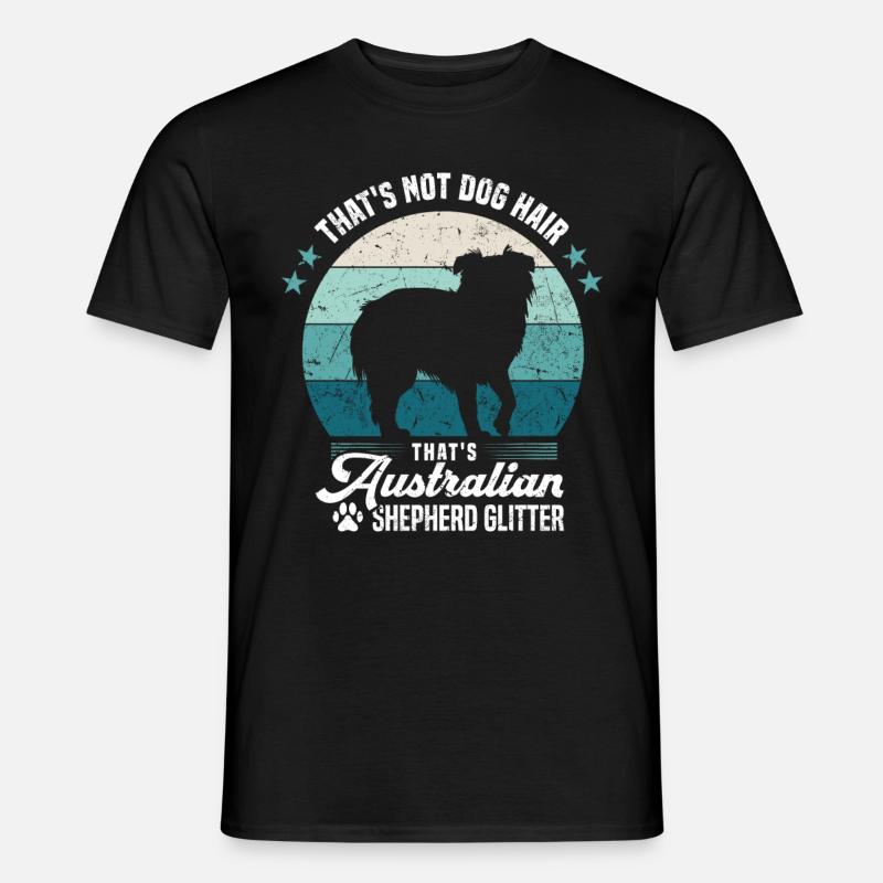 Australian Shepherd Glitzer Aussie Hunde - Männer T-Shirt - Schwarz