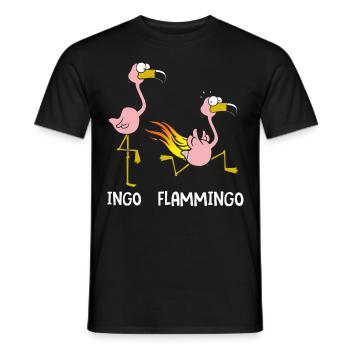 Ingo Flammingo - Männer T-Shirt - Schwarz - Vorne - AI Model Male 178 light (178cm)