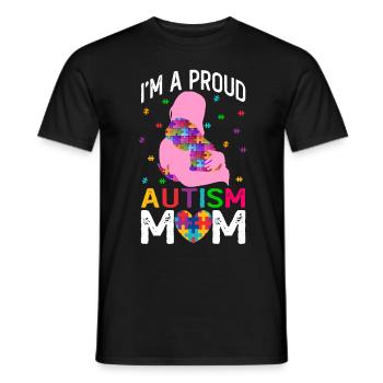 Stolze Autismus Mama - Autismus Awareness - Männer T-Shirt - Schwarz - Vorne - AI Model Male 178 light (178cm)