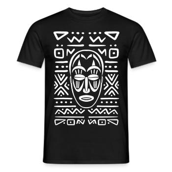 TRIBAL MASK - T-shirt homme - noir - Devant - AI Model Male 178 light (178cm)
