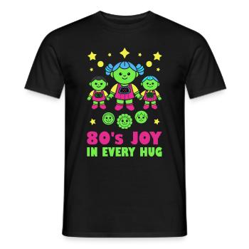 Nostalgic Huggable Friends 80s Adorable Toys - Men's T-Shirt - black - Front - AI Model Male 178 light (178cm)