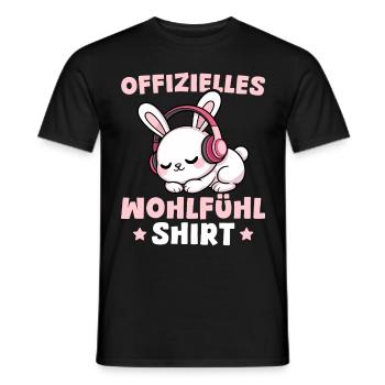 Offizielles Wohlfühl Shirt Relaxen - Männer T-Shirt - Schwarz - Vorne - AI Model Male 178 light (178cm)