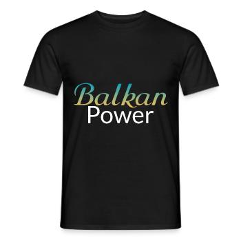 Balkan Power Yugoslavia Serbia T-Shirt Bosnia - Männer T-Shirt - Schwarz - Vorne - AI Model Male 178 light (178cm)