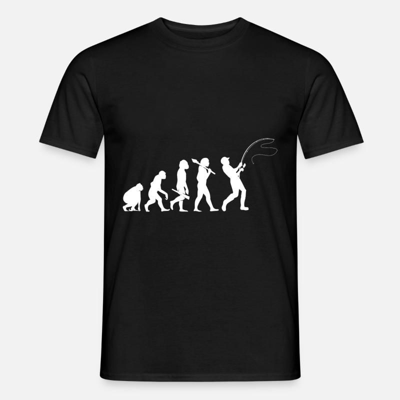 Angler Evolution - Männer T-Shirt - Schwarz
