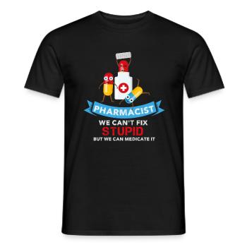 Pharmacien - Examen de pharmacie de pharmacien cadeau - T-shirt homme - noir - Devant - AI Model Male 178 light (178cm)