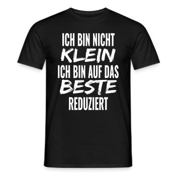 Ich bin nicht klein - bin auf das Beste reduziert - Männer T-Shirt - Schwarz - Vorne - AI Model Male 178 light (178cm)