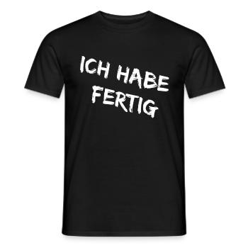 Ich Habe Fertig - Männer Damen Ich Habe Fertig !! - Männer T-Shirt - Schwarz - Vorne - AI Model Male 178 light (178cm)