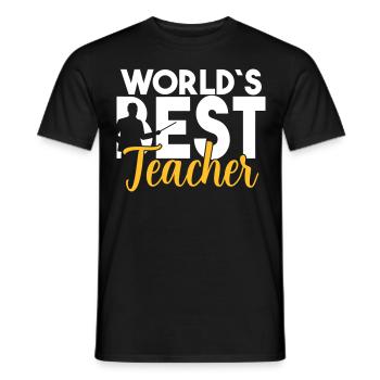 Welt bester Lehrer Lehrerin Schüler cooler Spruch - Männer T-Shirt - Schwarz - Vorne - AI Model Male 178 light (178cm)