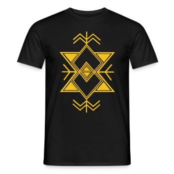 BERBERE AMAZIGH ETHNIC - T-shirt homme - noir - Devant - AI Model Male 178 light (178cm)