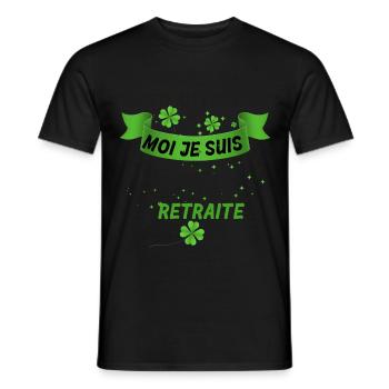 Retraite Humour Pour Papi Et Mamie - T-shirt homme - noir - Devant - AI Model Male 178 light (178cm)